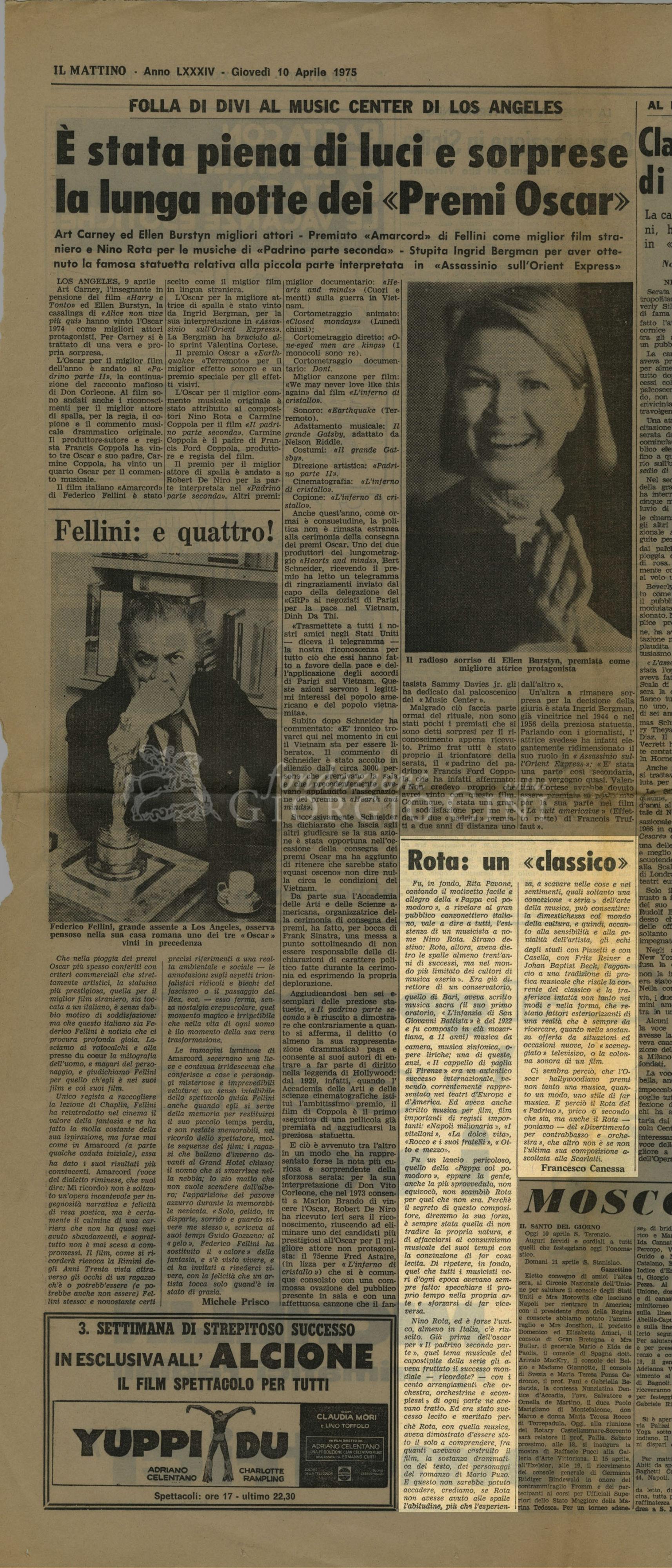 Rota: un 'classico'
				 10 aprile 1975