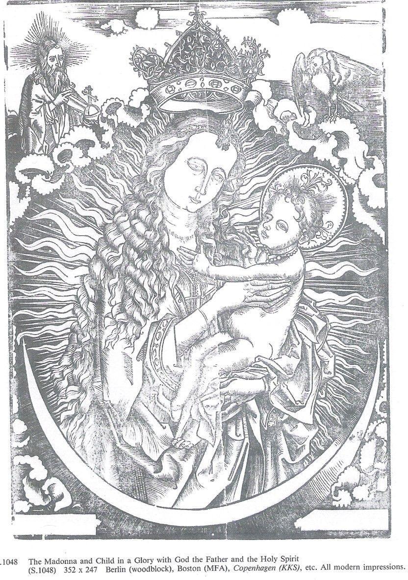 Madonna in gloria con il Bambino e orazione