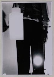 fotocopia di fotografia Vinicio Vianello di fronte, con lampada da soffitto 