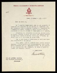  Lettera di [Enrico] San Martino [di Valperga] a Alfredo Casella, Roma 22 maggio 1935