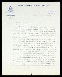  Lettera di [Enrico] San Martino [di Valperga] a Alfredo Casella, Roma 18 ottobre 1938