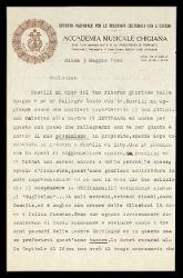  Lettera di Guido Chigi S[aracini] a Alfredo Casella, Siena 03 maggio 1942
