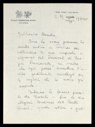  Lettera di Rodolfo Baré a Alfredo Casella, Firenze 29 maggio 1937