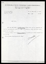  Lettera di Alfredo Casella a Ernst Křenek, Roma 06 giugno 1934