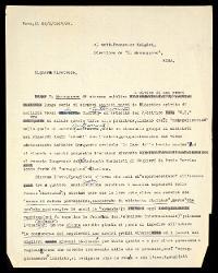  Minuta di lettera di Alfredo Casella a Francesco Malgeri, Roma 26 ottobre 1937