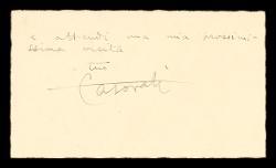  Lettera di Felice Casorati a Alfredo Casella, Torino ottobre 1929