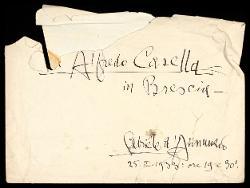 Lettera di Gabriele D'Annunzio a Alfredo Casella, s.l. 25 febbraio 1933