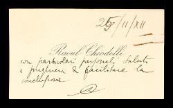  Lettera di R[aoul] Chiodelli a Alfredo Casella, Torino 25 febbraio 1934