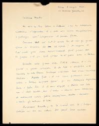  Lettera di Alberto Mantelli a Alfredo Casella, Torino 03 maggio 1946