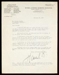  Lettera di Hans Kindler a Alfredo Casella, Washington 18 novembre 1939