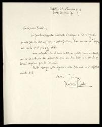  Lettera di Mario Pilati a Alfredo Casella, Napoli 23 settembre 1930