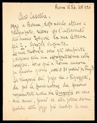  Lettera di Enrico Prampolini a Alfredo Casella, Roma 24 settembre 1926