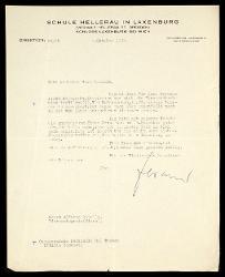  Lettera di [E.] Ferand a Alfredo Casella, Laxenburg 04 ottobre 1926