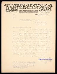  Lettera di W. Rothe a Alfredo Casella, Vienna 23 gennaio 1928