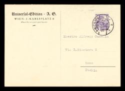  Cartolina postale di Erwin Stein a Alfredo Casella, Vienna 24 maggio 1937