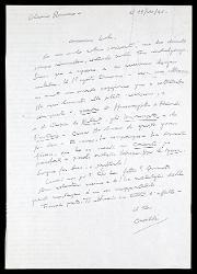  Lettera di Alfredo Casella a Fedele d'Amico, Olevano Romano 19 luglio 1946