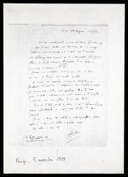 Lettera di Alfredo Casella a Guido M. Gatti, Parigi 05 novembre 1919