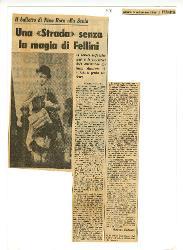 Una 'Strada' senza la magia di Fellini
				 03 settembre 1966