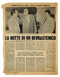 La notte di un nevrastenico
				 : 'Premio Italia 1959' per le opere musicali. 21 novembre 1959