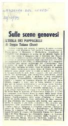 Sulle scene genovesi
				 : L'isola del pappagalli di Sergio Tofano (Duse) 20 ottobre 1975