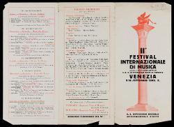  Venezia, Teatro Goldoni. Secondo Festival Internazionale di Musica 6 settembre 1932