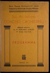  Milano, Conservatorio di musica. Concerto di Musica Contemporanea Italiana 3 gennaio 1934