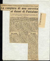 La congiura di una servetta ai danni di Panta
				 : «La cameriera brillante» di Goldoni presentata dallo Stabile di Torino a Venezia 30 settembre 1961