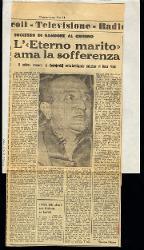 L'«Eterno marito» ama la sofferenza
				 : Successo di Randone al Quirino aprile 1966