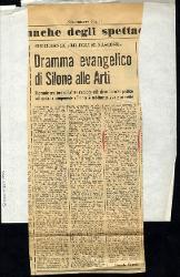 Dramma evangelico di Silone alle Arti
				 : Successo di «Ed egli si nascose» febbraio 1966